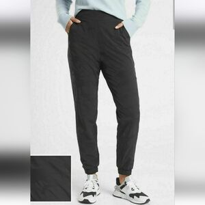 Athleta Brooklyn Textured Lined Joggers Women's Black Camouflage Athleisure,‎ 8P